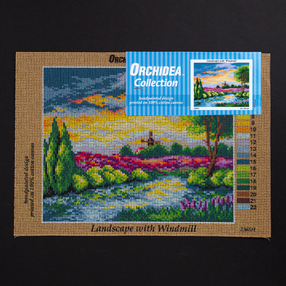 ORCHİDEA 24 x 30 cm Değirmen ve Doğa Baskılı Goblen 2365H